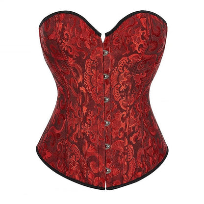 Corselet acabamento em viés vermelho com preto