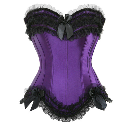 Corselet roxo com laços