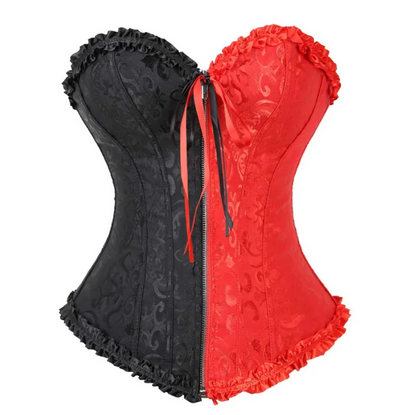 Corselet vermelho com preto