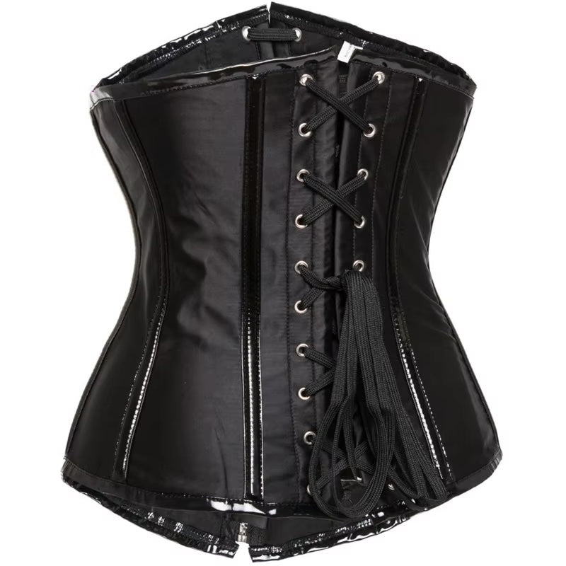 Corselet underbust zíper e fivelas