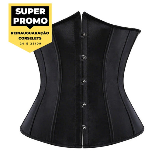 Corselet underbust acetinado