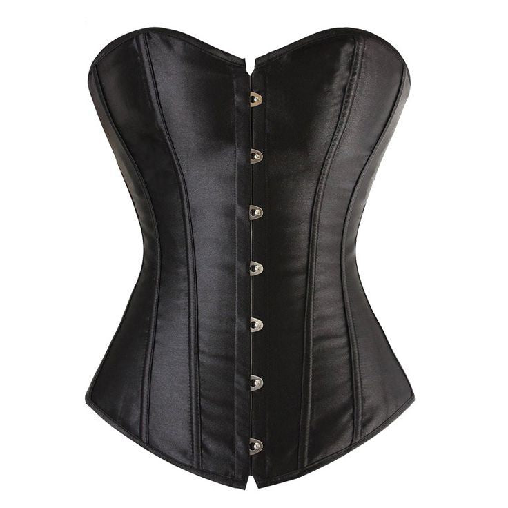 Corselet acetinado preto