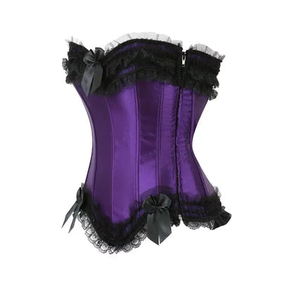 Corselet roxo com laços