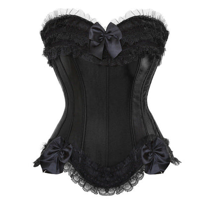 Corselet preto com laços