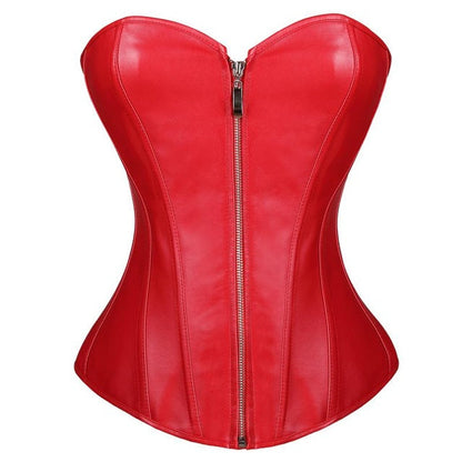 Corselet vermelho com zíper